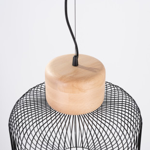Lampa wisząca Gabbia czarna Sollux - Loftowa elegancja