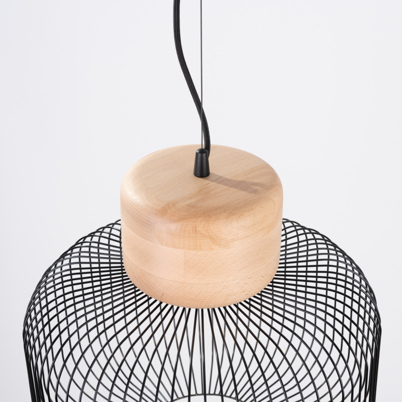 Lampa wisząca Gabbia czarna Sollux - Loftowa elegancja
