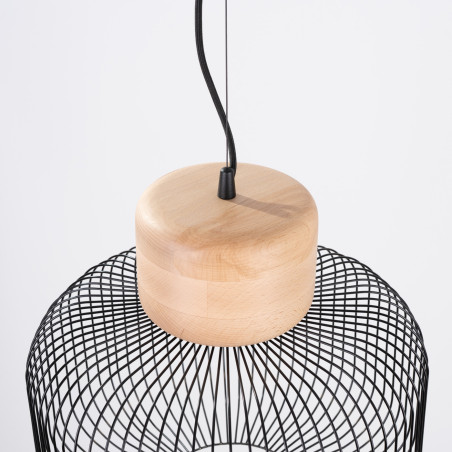 Lampa wisząca Gabbia czarna Sollux - Loftowa elegancja