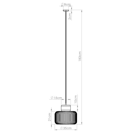 Lampa wisząca Gabbia czarna Sollux - Loftowa elegancja