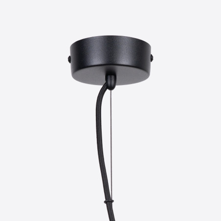Lampa wisząca Gabbia czarna Sollux | Loftowa, z drewnem, 55cm