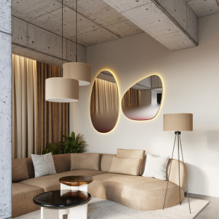 Lampa wisząca Sollux Nevia taupe | Oświetlenie do salonu