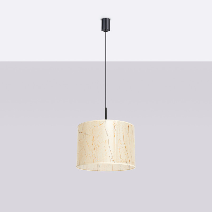 Lampa wisząca Sollux Nevia 40cm - Marmur, Nowoczesny Design