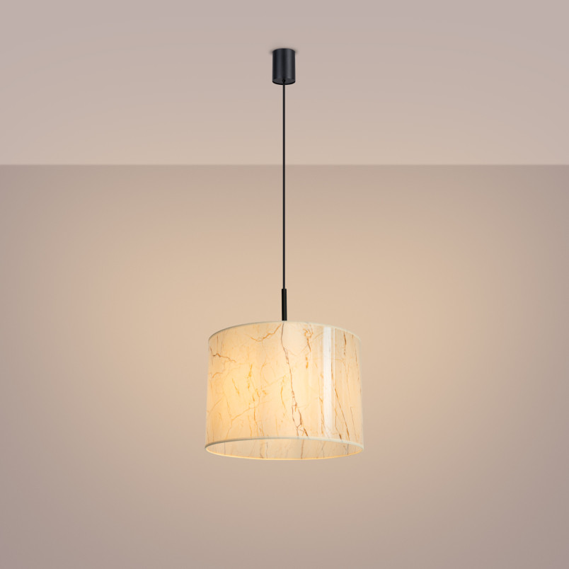 Lampa wisząca Sollux Nevia 40cm - Marmur, Nowoczesny Design