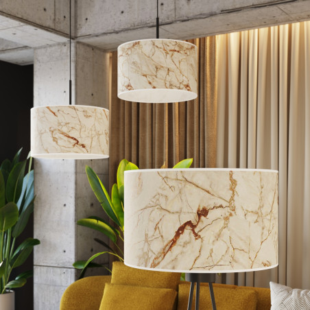 Lampa wisząca Sollux Nevia 40cm - Marmur, Nowoczesny Design