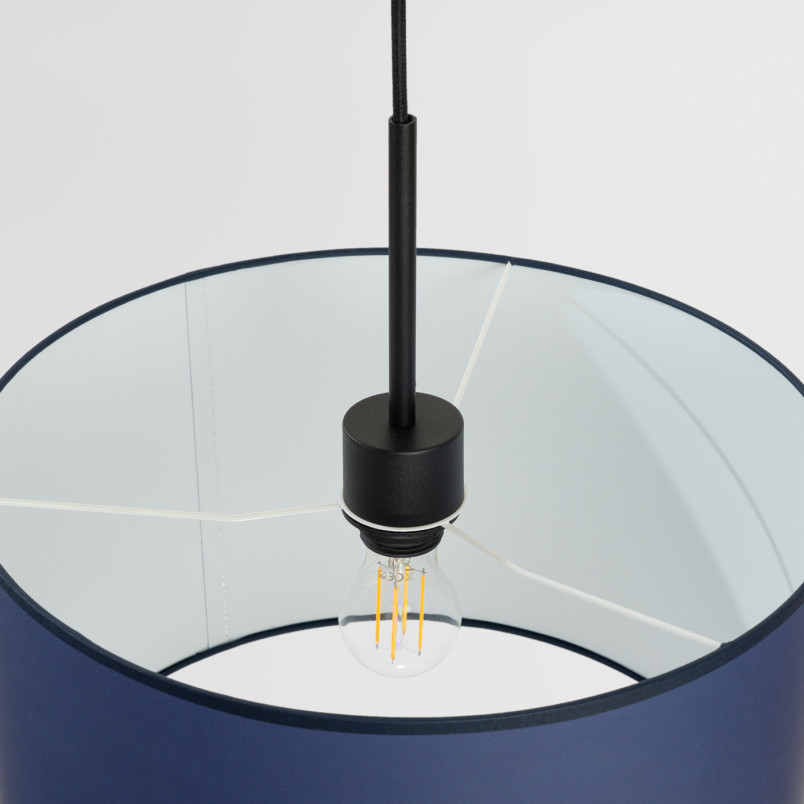 Lampa wisząca Sollux Nevia, granatowa, 40cm - Eleganckie oświetlenie