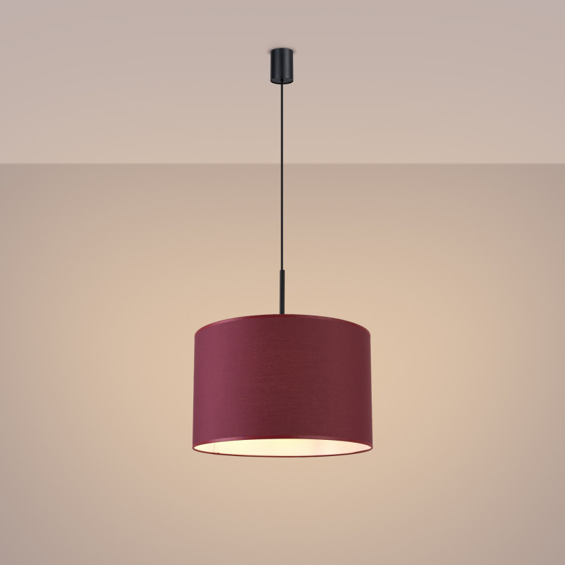 Lampa wisząca Nevia Sollux | Burgund 40cm - Elegancki design