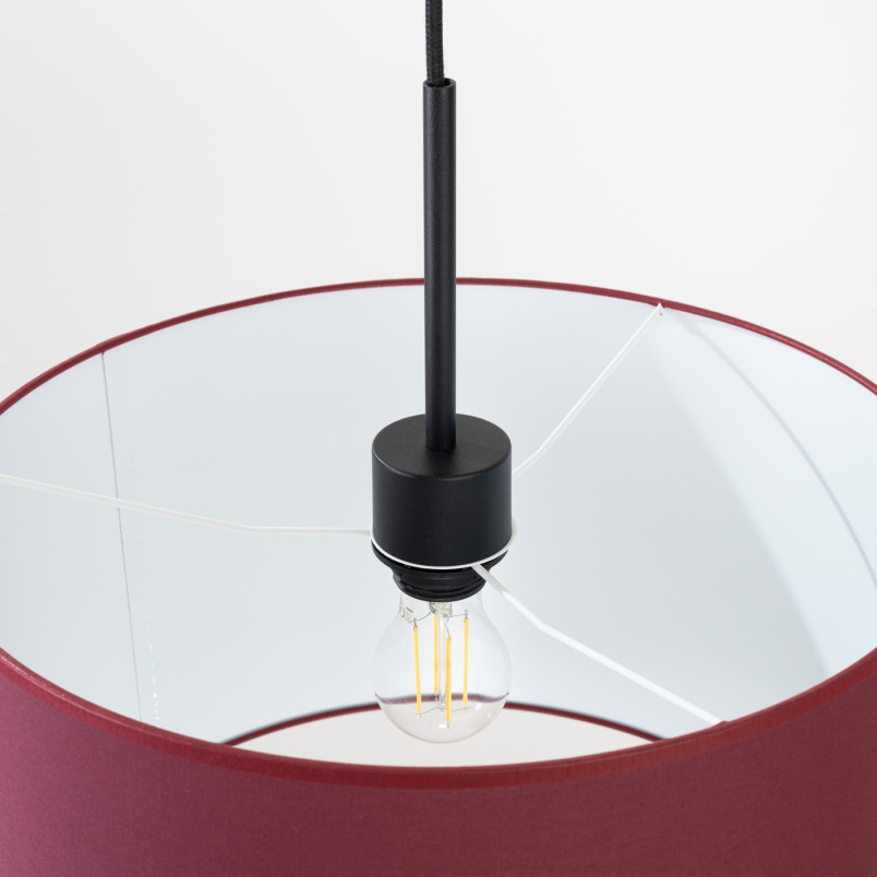 Lampa wisząca Nevia Sollux | Burgund 40cm - Elegancki design
