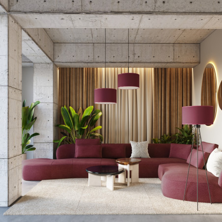 Lampa wisząca Nevia Sollux | Burgund 40cm - Elegancki design