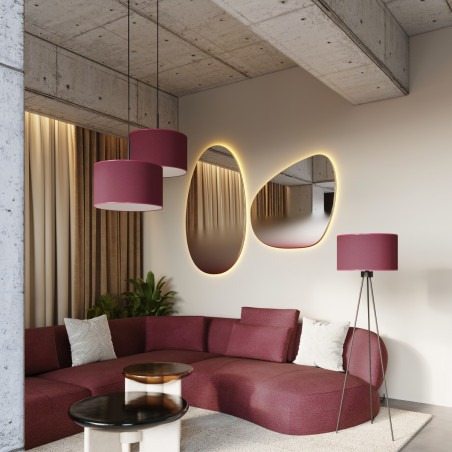 Lampa wisząca Nevia Sollux | Burgund 40cm - Elegancki design