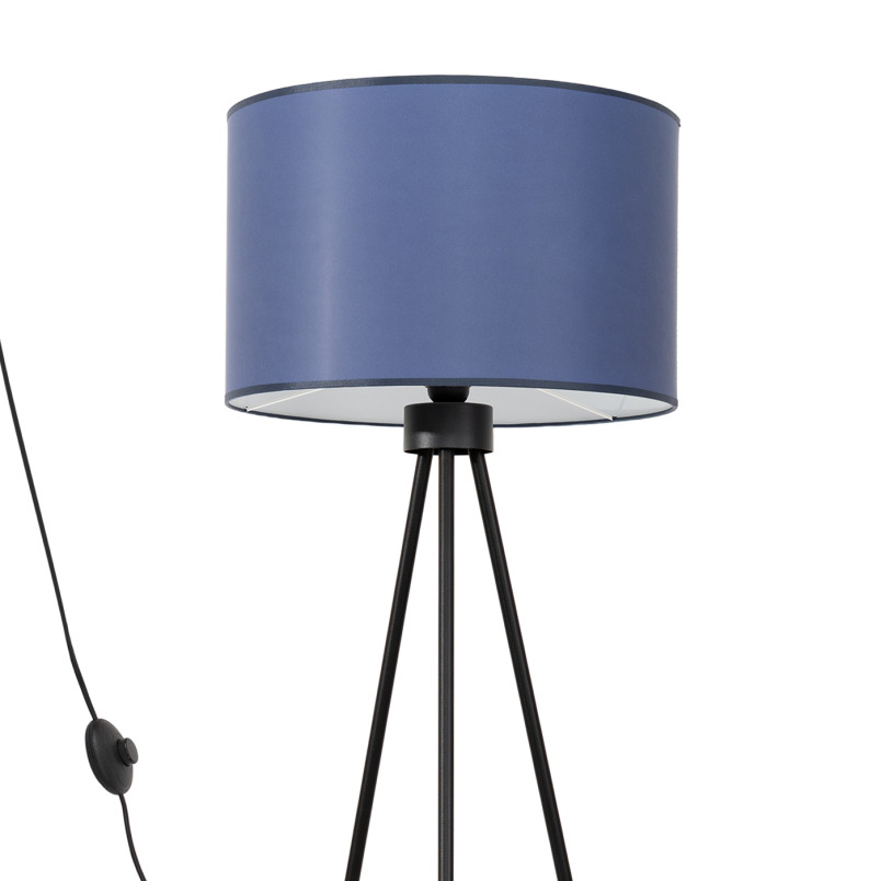 Lampa podłogowa Sollux Nevia, granat, 135cm - Elegancki design