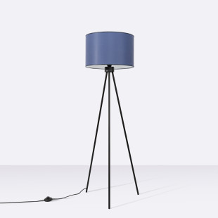 Lampa podłogowa Sollux Nevia, granat, 135cm - Elegancki design