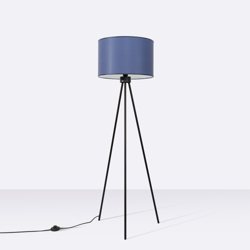 Lampa podłogowa Sollux Nevia, granat, 135cm - Elegancki design
