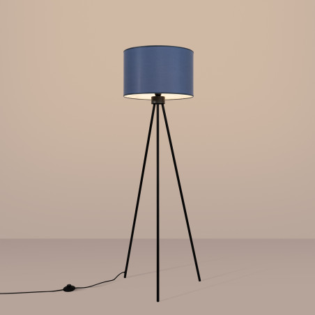Lampa podłogowa Sollux Nevia, granat, 135cm - Elegancki design