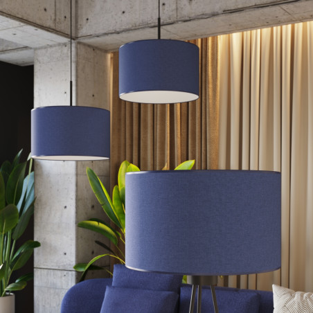 Lampa podłogowa Sollux Nevia, granat, 135cm - Elegancki design