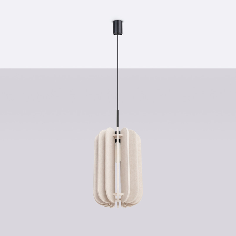 Lampa wisząca filcowa Mula beżowa Sollux | Oświetlenie do salonu