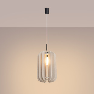 Lampa wisząca filcowa Mula beżowa Sollux | Oświetlenie do salonu