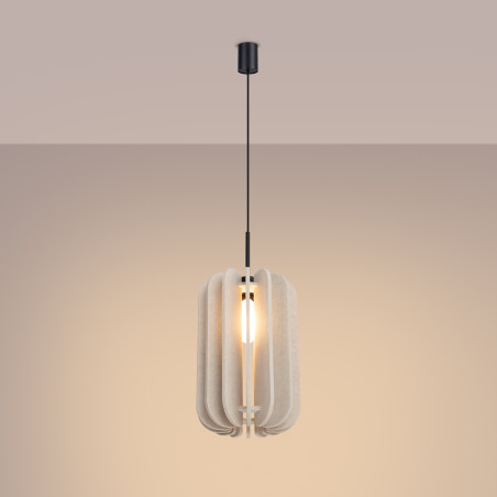 Lampa wisząca filcowa Mula beżowa Sollux | Oświetlenie do salonu