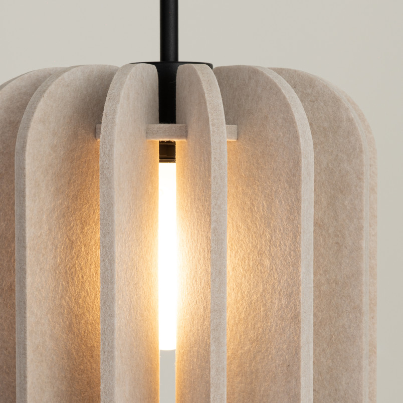 Lampa wisząca filcowa Mula beżowa Sollux | Oświetlenie do salonu