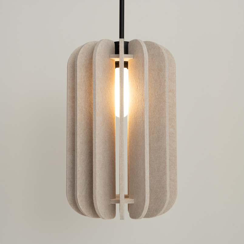 Lampa wisząca filcowa Mula beżowa Sollux | Oświetlenie do salonu