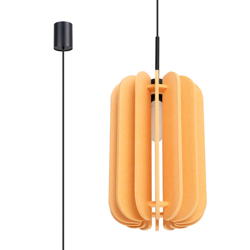 Lampa wisząca filcowa Mula żółta Sollux | Odkryj ciepło i styl