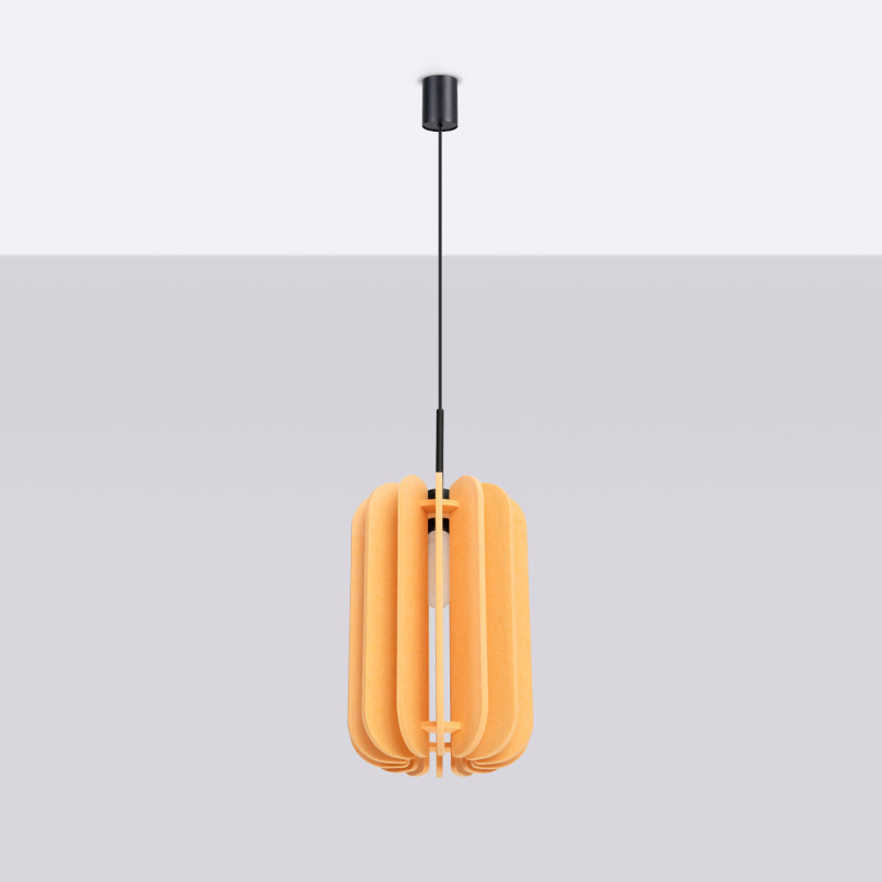 Lampa wisząca filcowa Mula żółta Sollux | Odkryj ciepło i styl