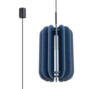 Lampa wisząca filcowa Mula | Sollux - Granatowa, 27cm