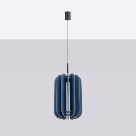 Lampa wisząca filcowa Mula | Sollux - Granatowa, 27cm