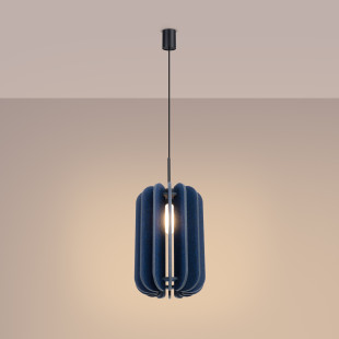 Lampa wisząca filcowa Mula | Sollux - Granatowa, 27cm