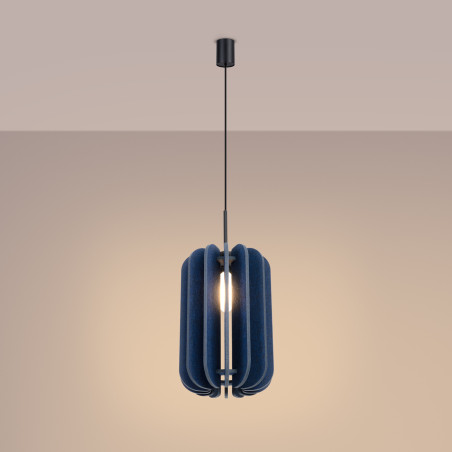 Lampa wisząca filcowa Mula | Sollux - Granatowa, 27cm