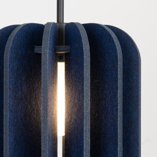 Lampa wisząca filcowa Mula | Sollux - Granatowa, 27cm