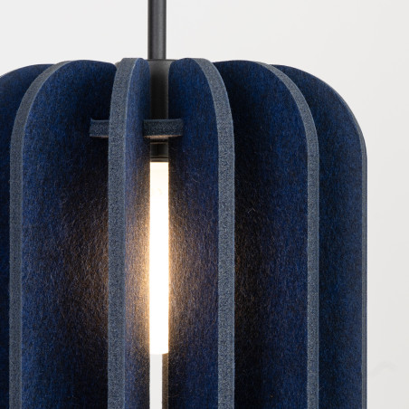 Lampa wisząca filcowa Mula | Sollux - Granatowa, 27cm