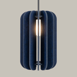 Lampa wisząca filcowa Mula | Sollux - Granatowa, 27cm