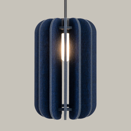 Lampa wisząca filcowa Mula | Sollux - Granatowa, 27cm