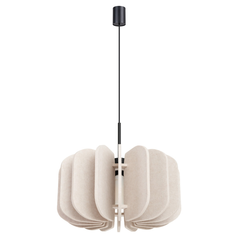 Lampa wisząca filcowa Mula 45cm beżowa Sollux - Odkryj ciepło i styl!