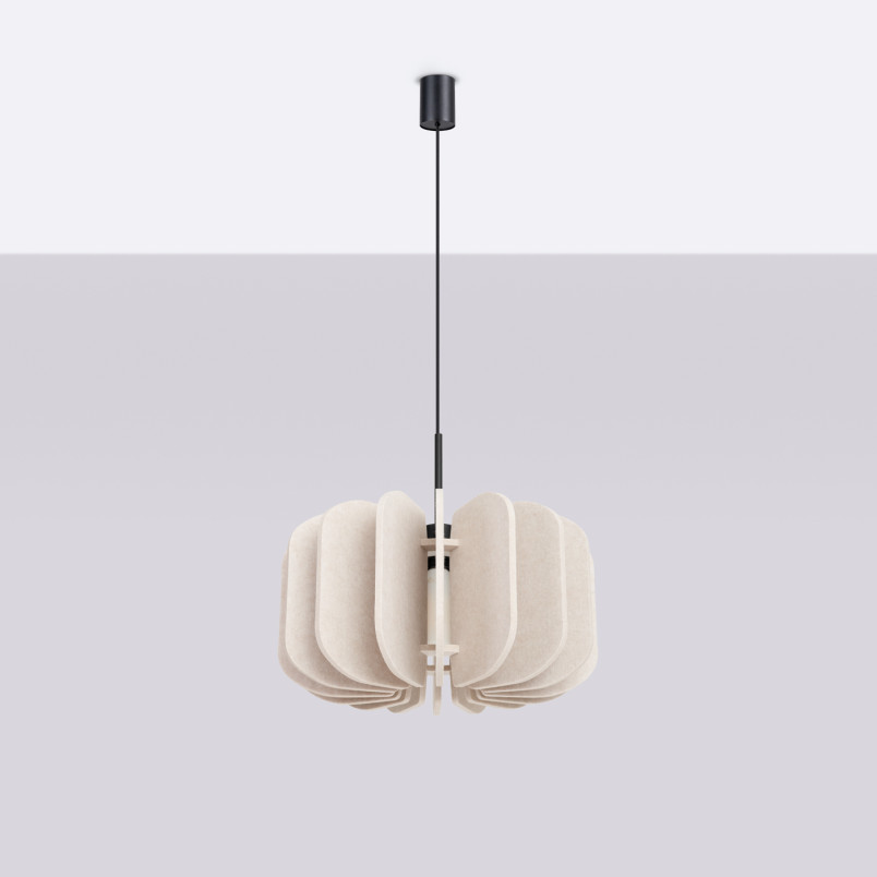 Lampa wisząca filcowa Mula 45cm beżowa Sollux - Odkryj ciepło i styl!
