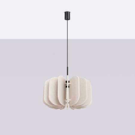 Lampa wisząca filcowa Mula 45cm beżowa Sollux - Odkryj ciepło i styl!