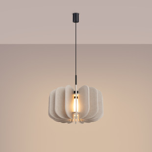 Lampa wisząca filcowa Mula 45cm beżowa Sollux - Odkryj ciepło i styl!