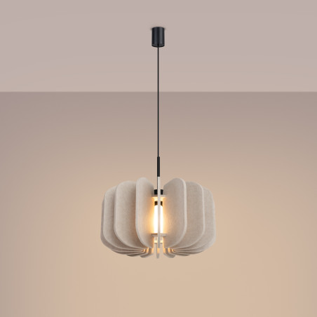 Lampa wisząca filcowa Mula 45cm beżowa Sollux - Odkryj ciepło i styl!