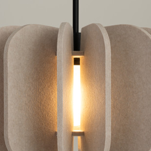 Lampa wisząca filcowa Mula 45cm beżowa Sollux - Odkryj ciepło i styl!
