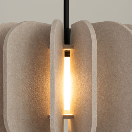 Lampa wisząca filcowa Mula 45cm beżowa Sollux - Odkryj ciepło i styl!
