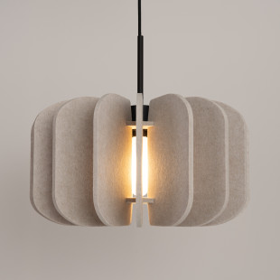 Lampa wisząca filcowa Mula 45cm beżowa Sollux - Odkryj ciepło i styl!