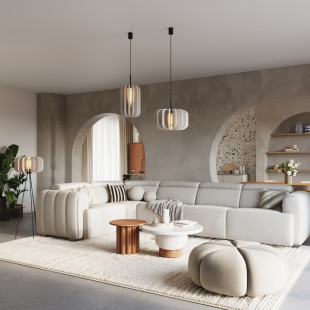 Lampa wisząca filcowa Mula 45cm beżowa Sollux - Odkryj ciepło i styl!