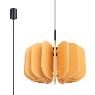 Lampa wisząca filcowa Mula 45cm żółta - Sollux | Oświetlenie