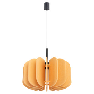 Lampa wisząca filcowa Mula 45cm żółta - Sollux | Oświetlenie