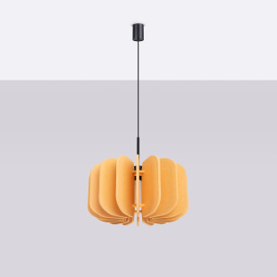 Lampa wisząca filcowa Mula 45cm żółta - Sollux | Oświetlenie