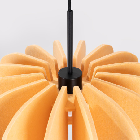 Lampa wisząca filcowa Mula 45cm żółta - Sollux | Oświetlenie