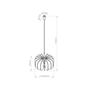 Lampa wisząca filcowa Mula 45cm żółta - Sollux | Oświetlenie