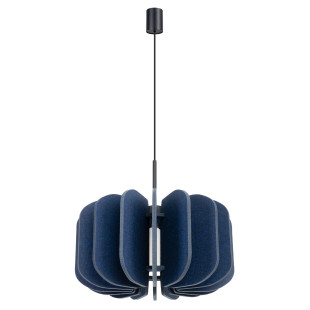 Lampa wisząca filcowa Mula 45cm granatowa - Sollux | Sklep