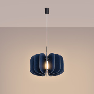 Lampa wisząca filcowa Mula 45cm granatowa - Sollux | Sklep